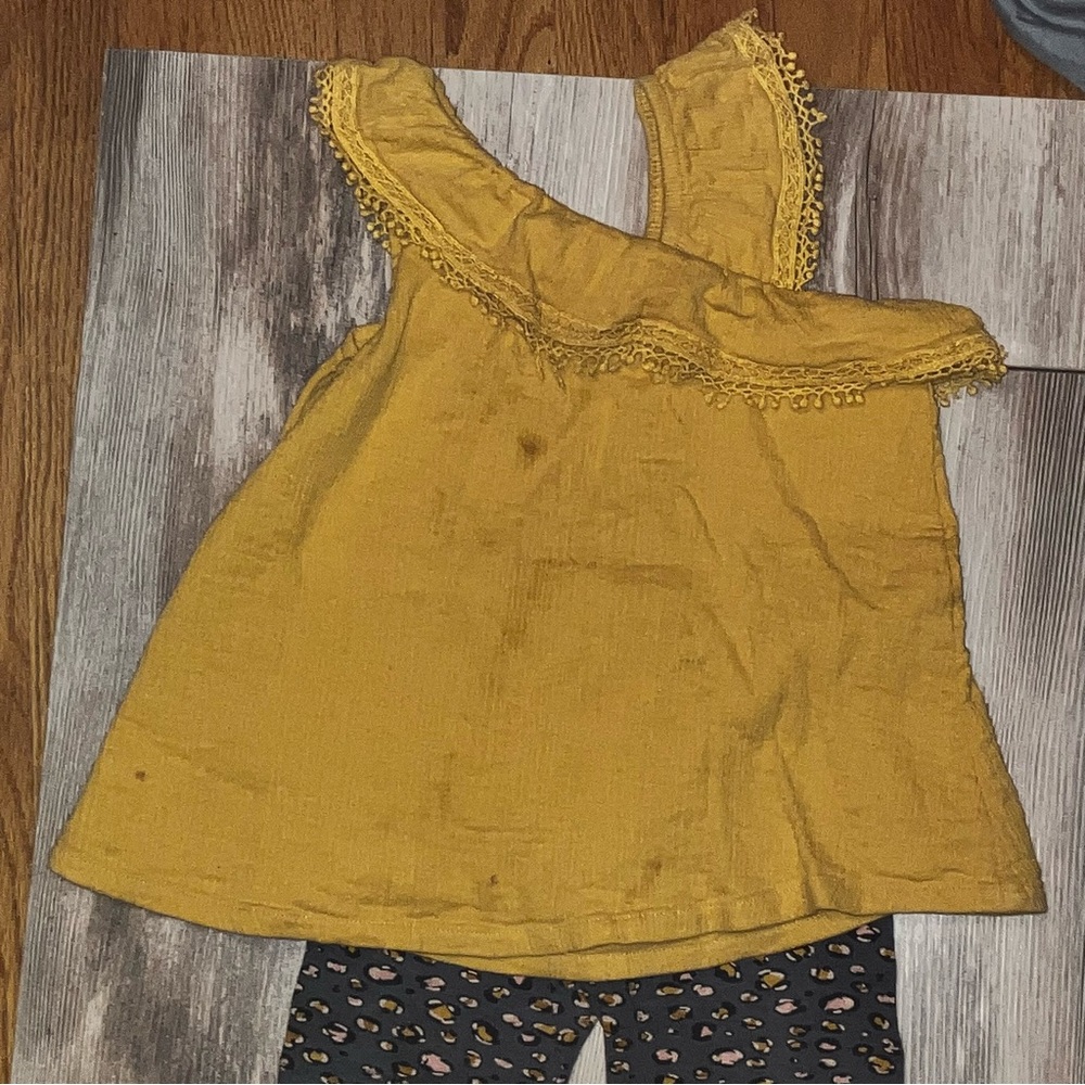 Cynthia Rowley Yellow Ruffled Blouse Set